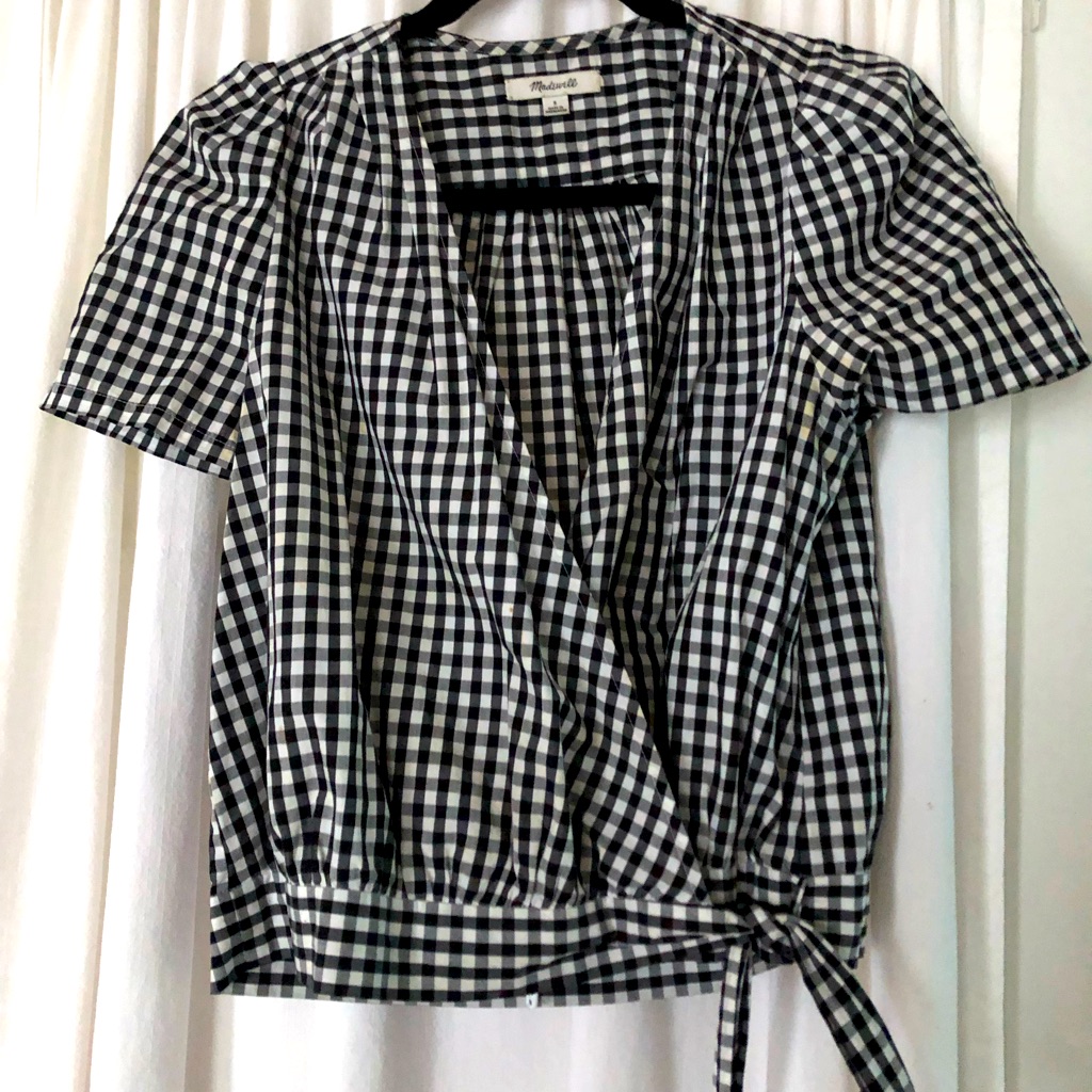 Gingham Wrap Top